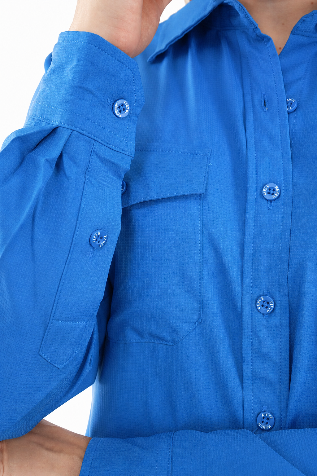 Camisa manga larga azul Dama KAL09