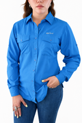 Camisa manga larga azul Dama KAL09