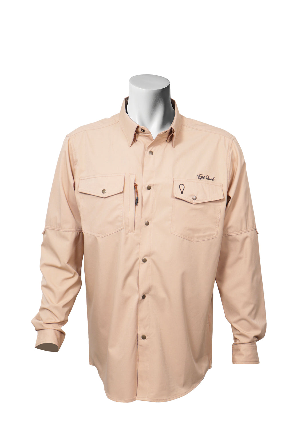 Camisa Vaquera manga larga Khaki KB04