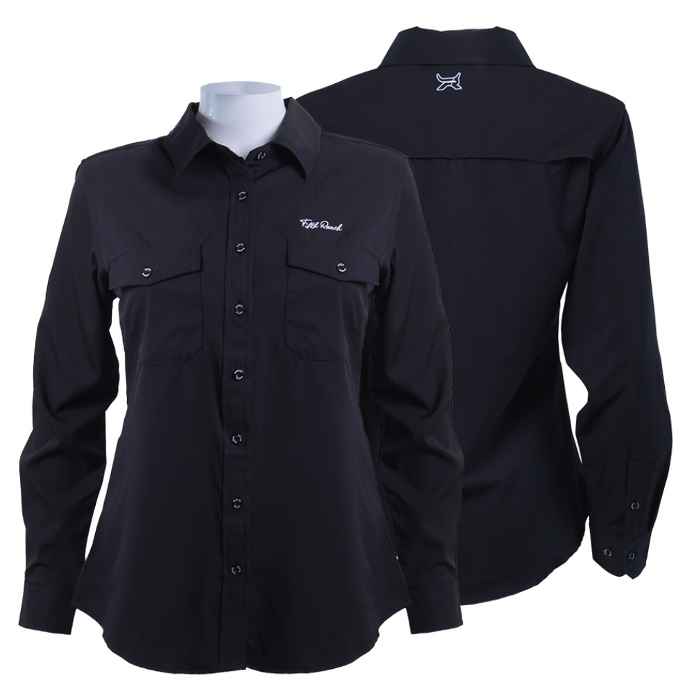 Camisa manga larga negro Dama KAL10