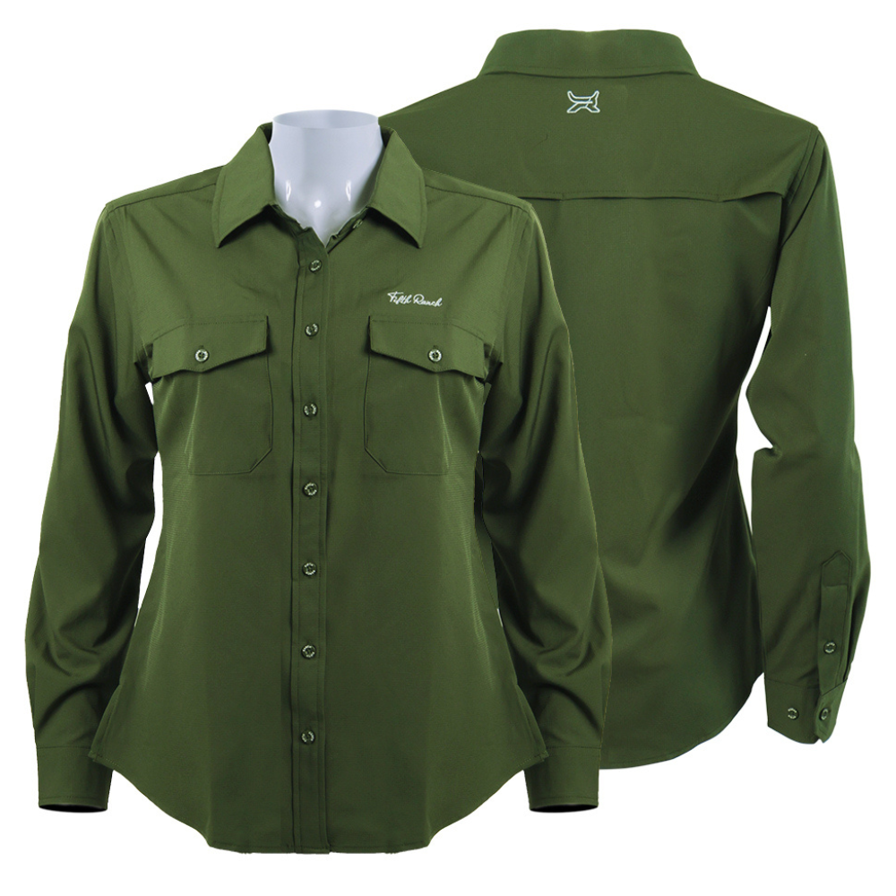Camisa manga larga verde Dama KAL12