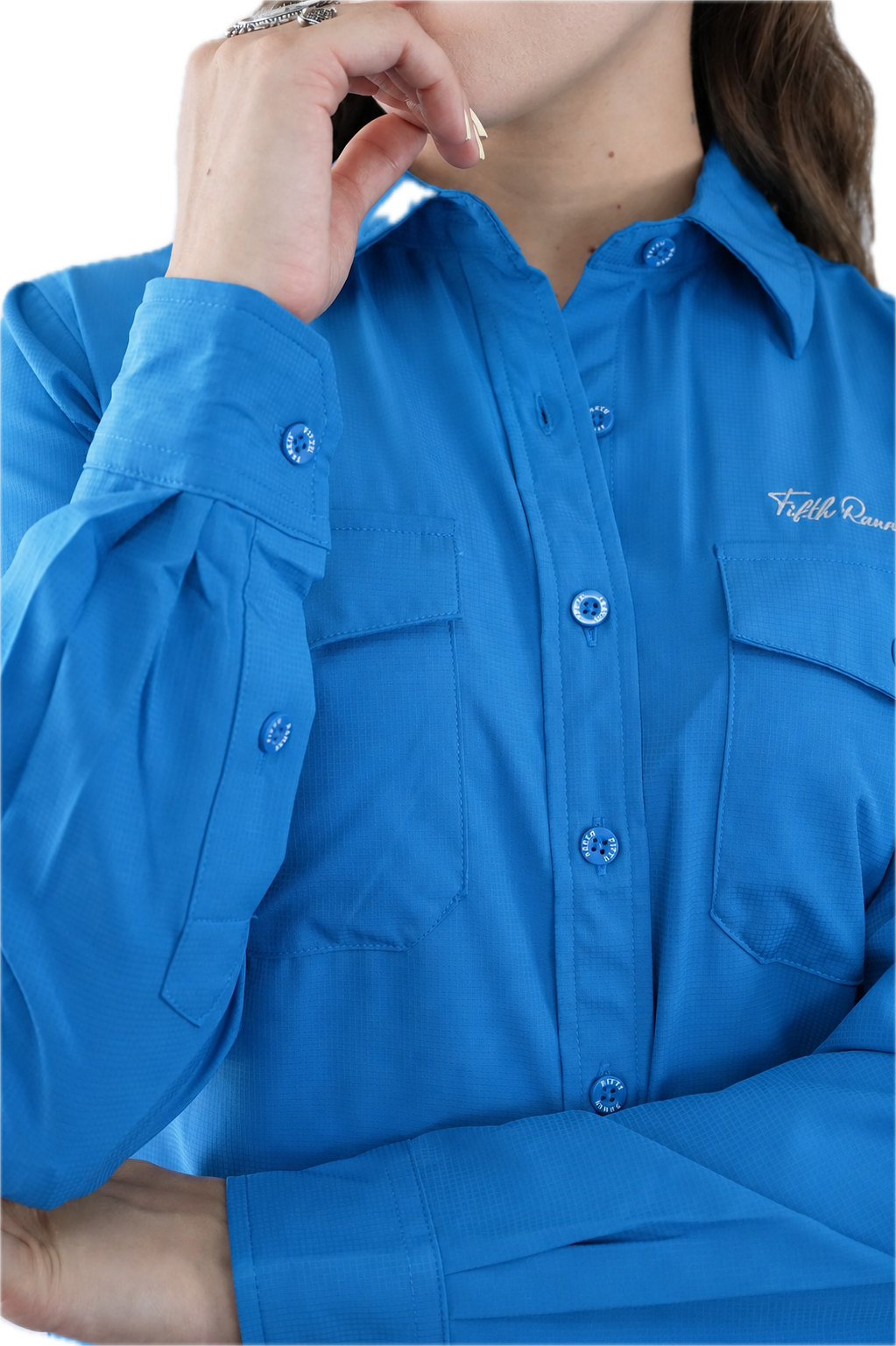 Camisa manga larga azul Dama KAL09