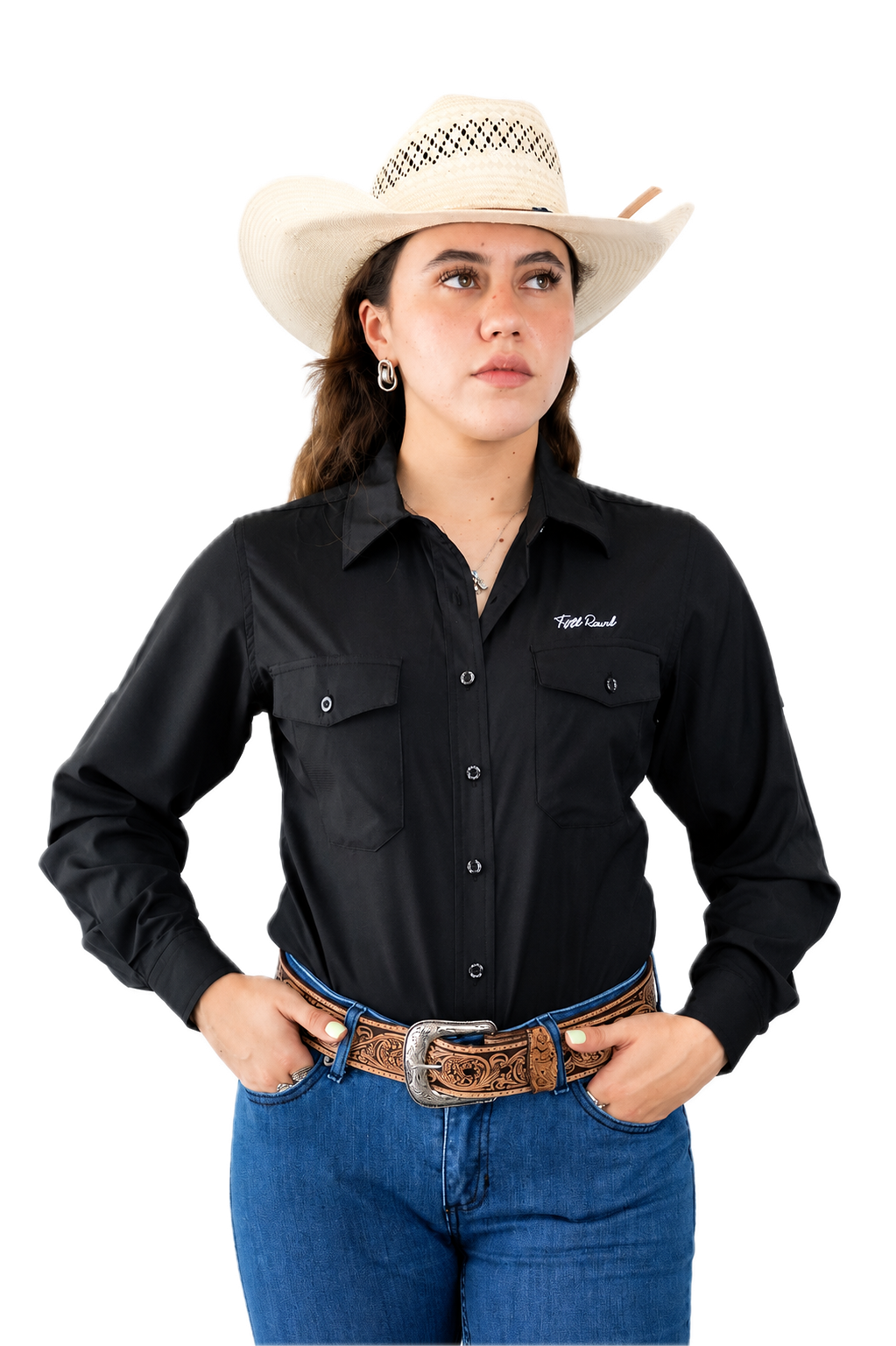 Camisa manga larga negro Dama KAL10