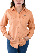 Camisa manga larga salmón Dama KAL13