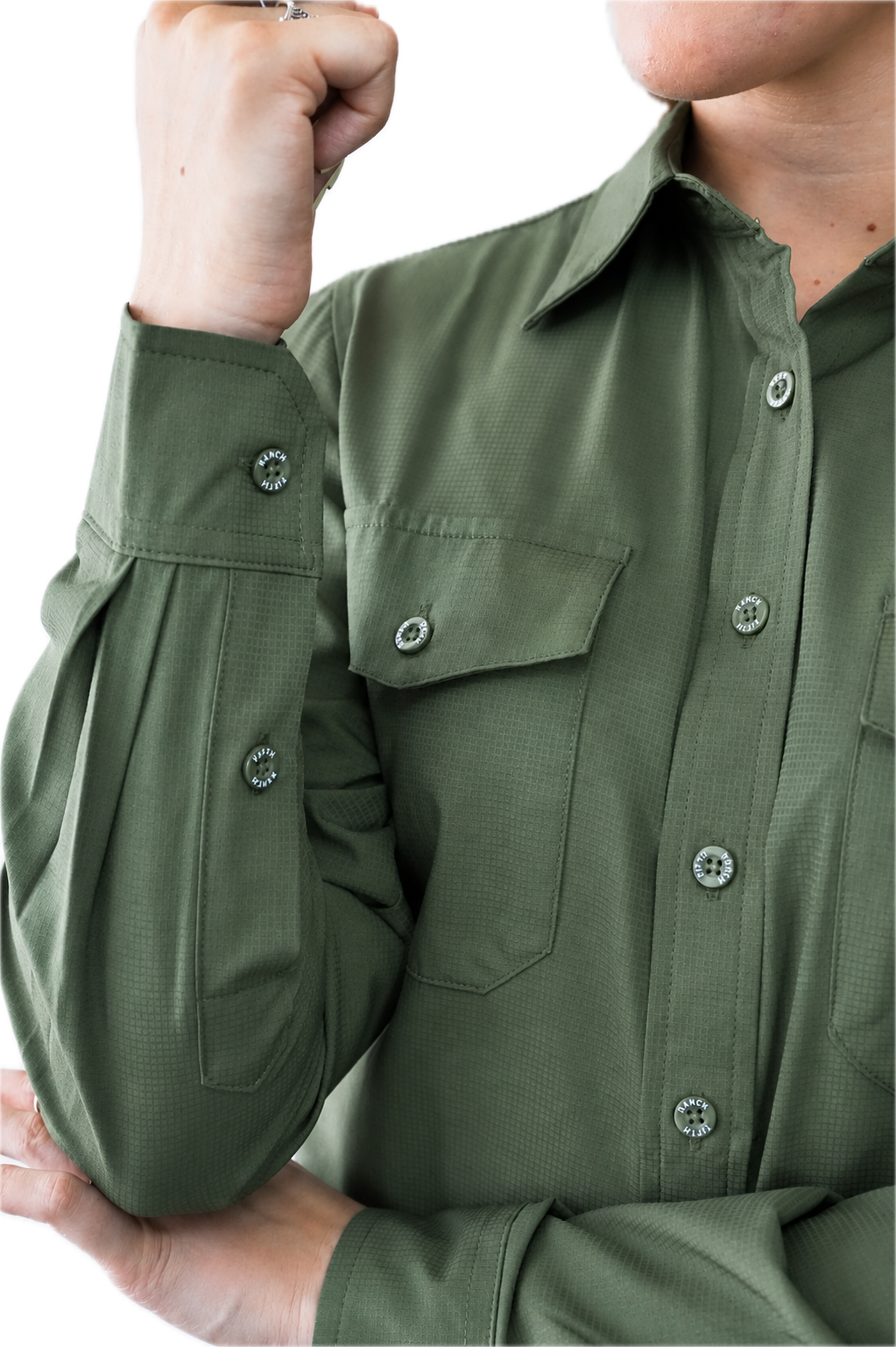 Camisa manga larga verde Dama KAL12
