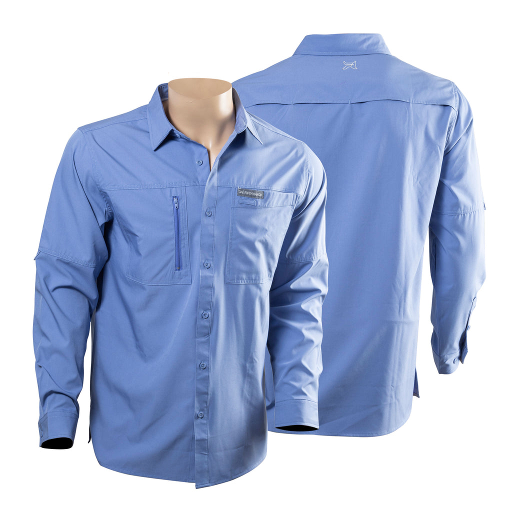 Camisa manga larga celeste KAL03