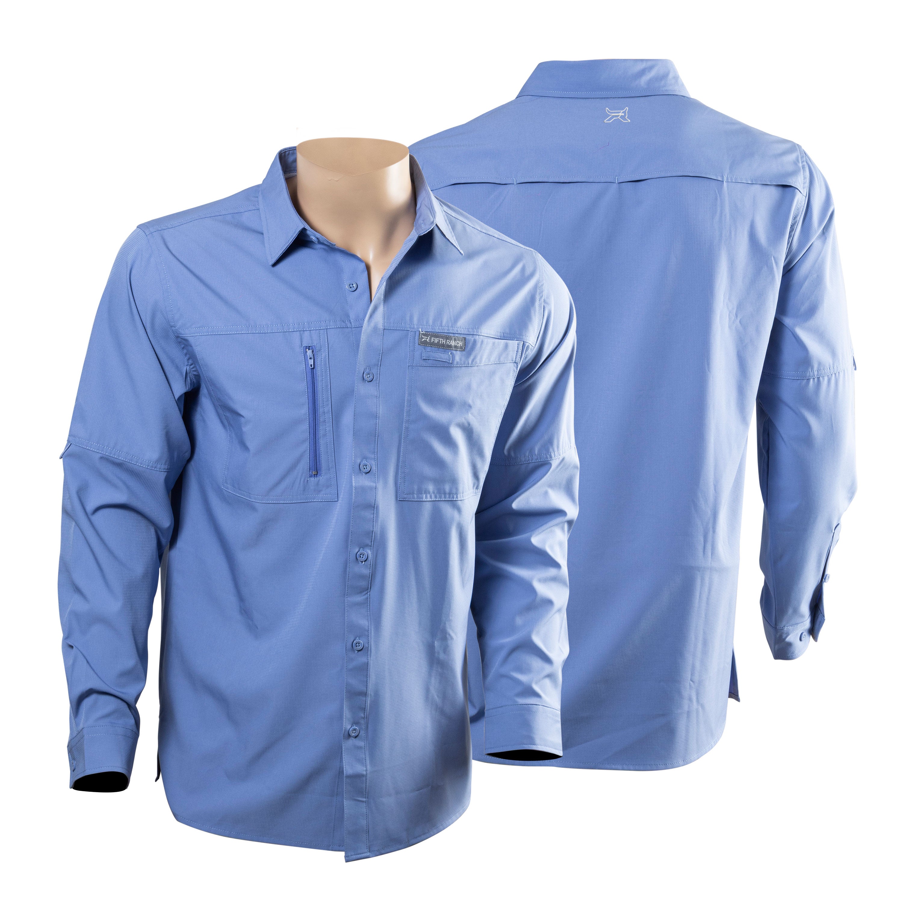 Camisa manga larga celeste KAL03