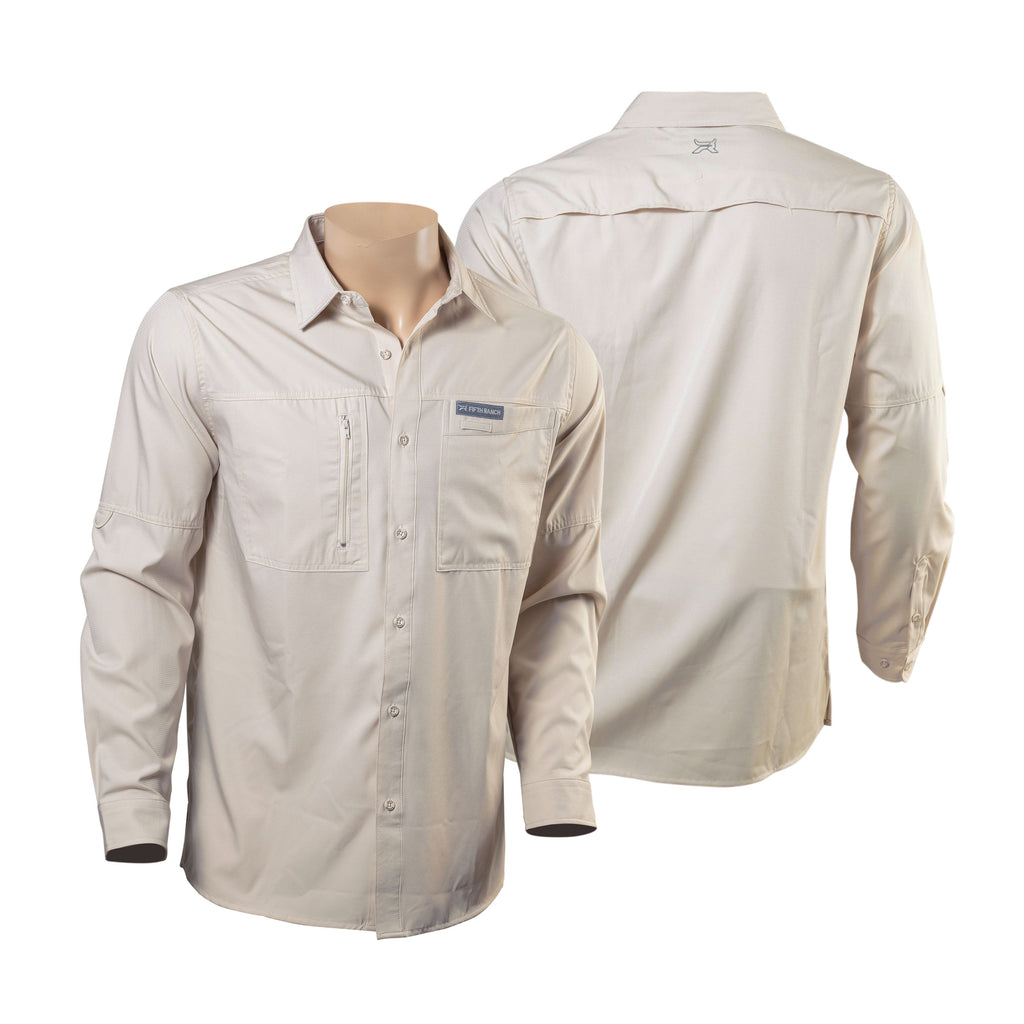 Camisa manga larga beige KAL04