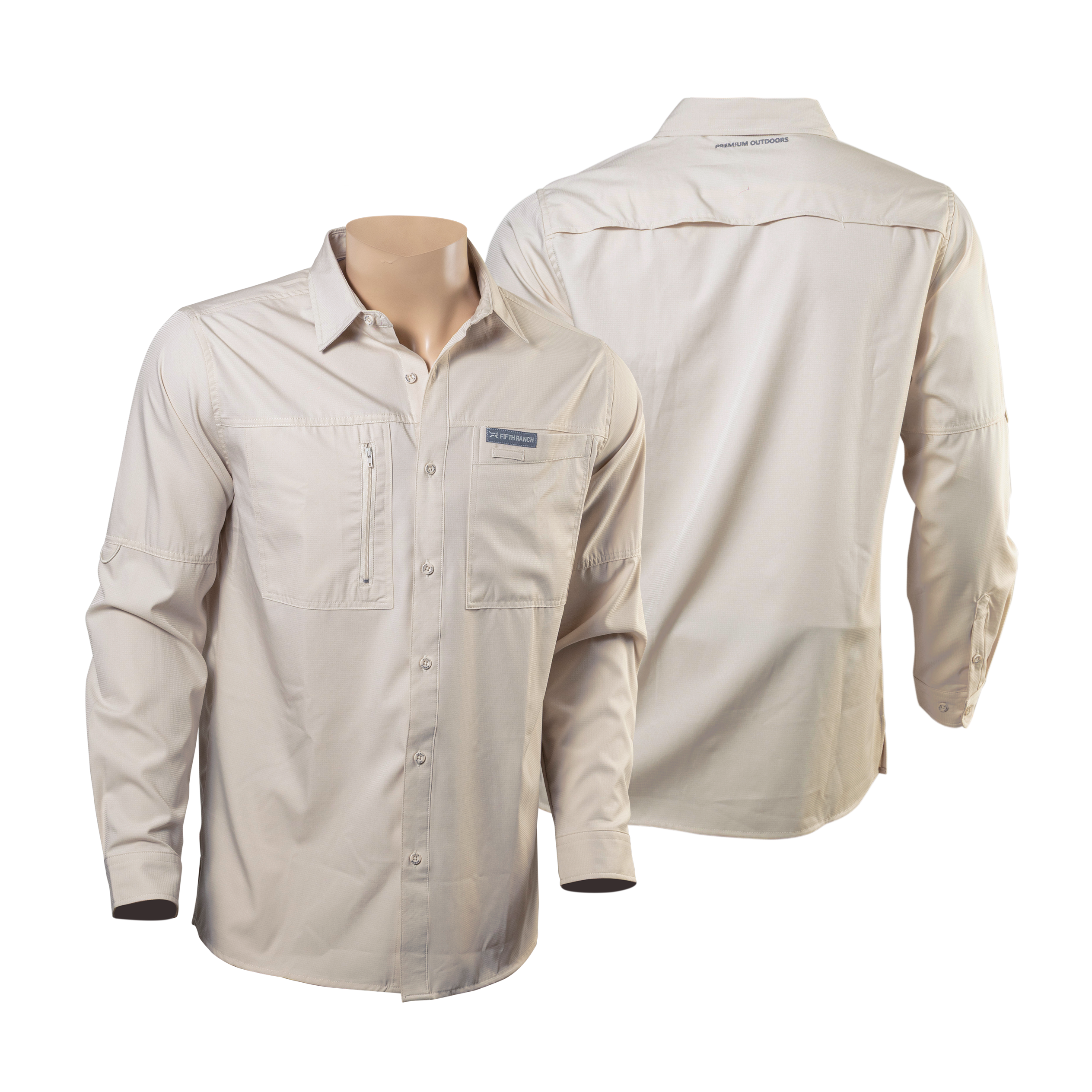 Camisa manga larga beige KAL04