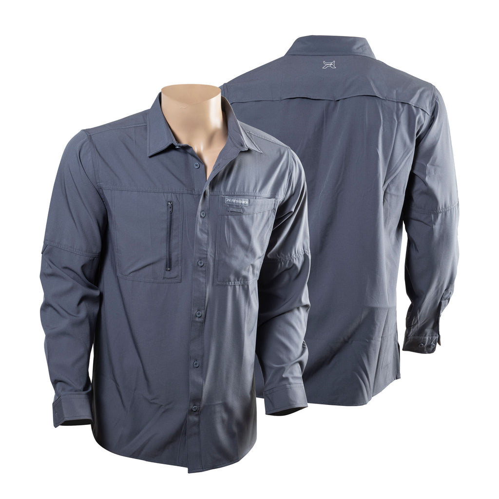 Camisa manga larga gris KAL05