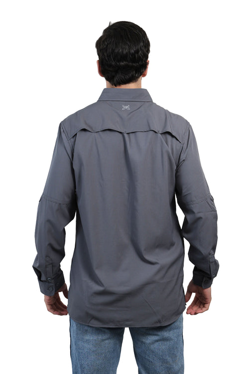 Camisa manga larga gris KAL05