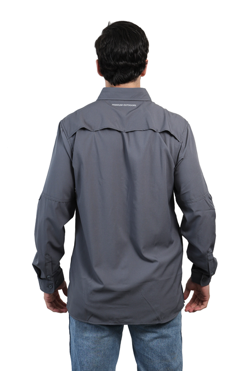Camisa manga larga gris KAL05