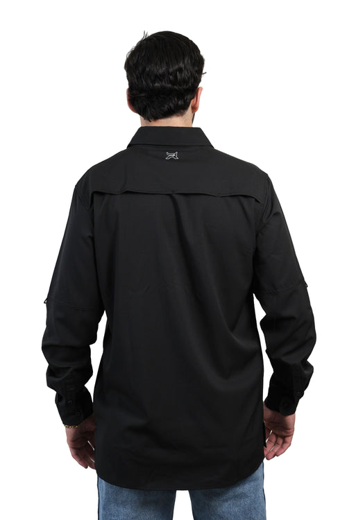 Camisa manga larga negro KAL06