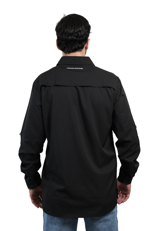 Camisa manga larga negro KAL06