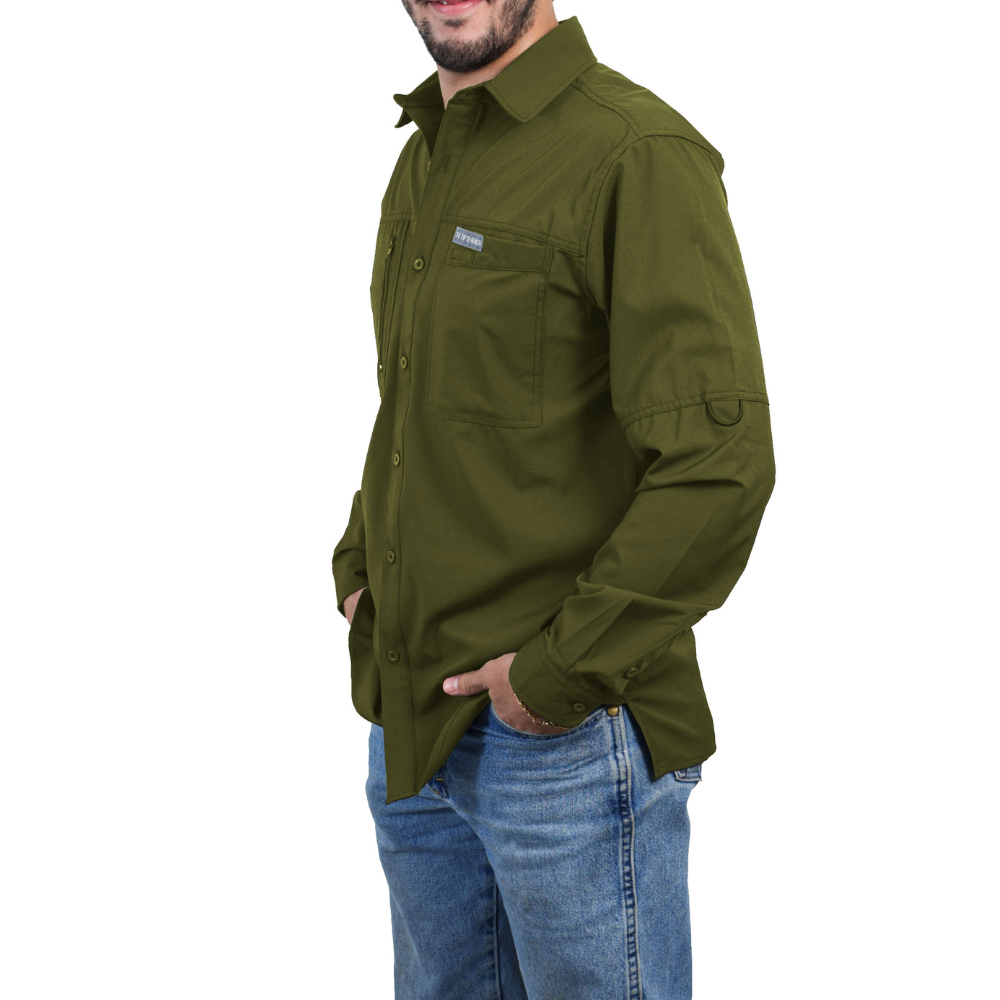 Camisa manga larga verde KAL08