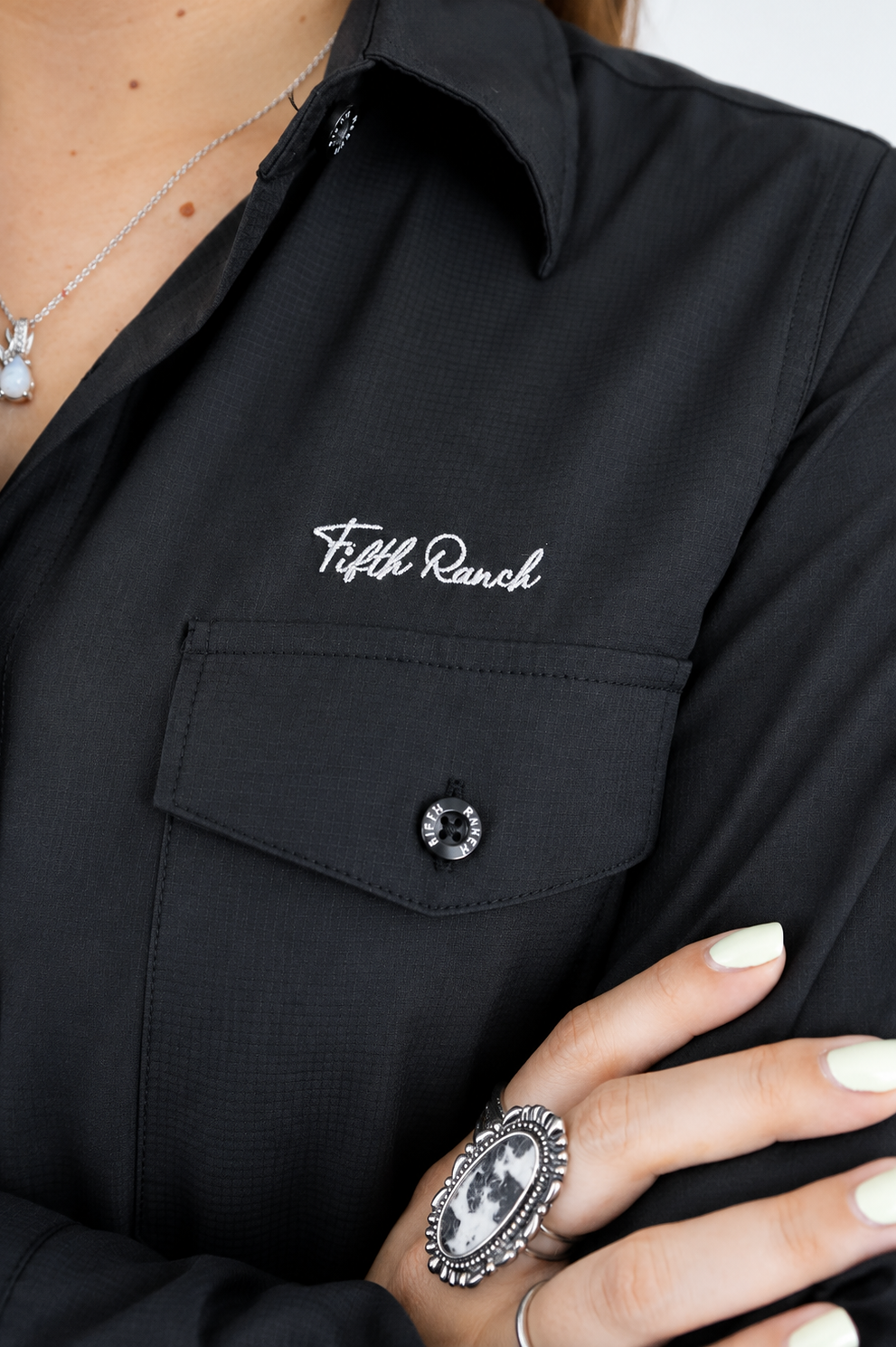 Camisa manga larga negro Dama KAL10