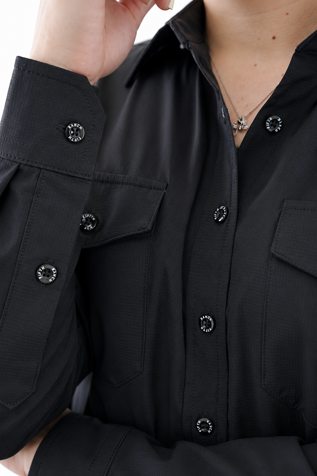 Camisa manga larga negro Dama KAL10