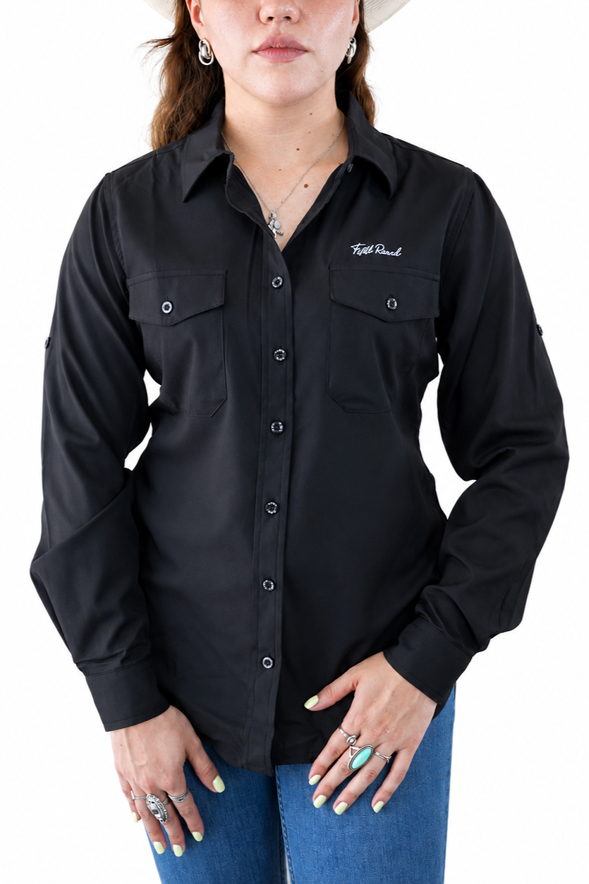 Camisa manga larga negro Dama KAL10