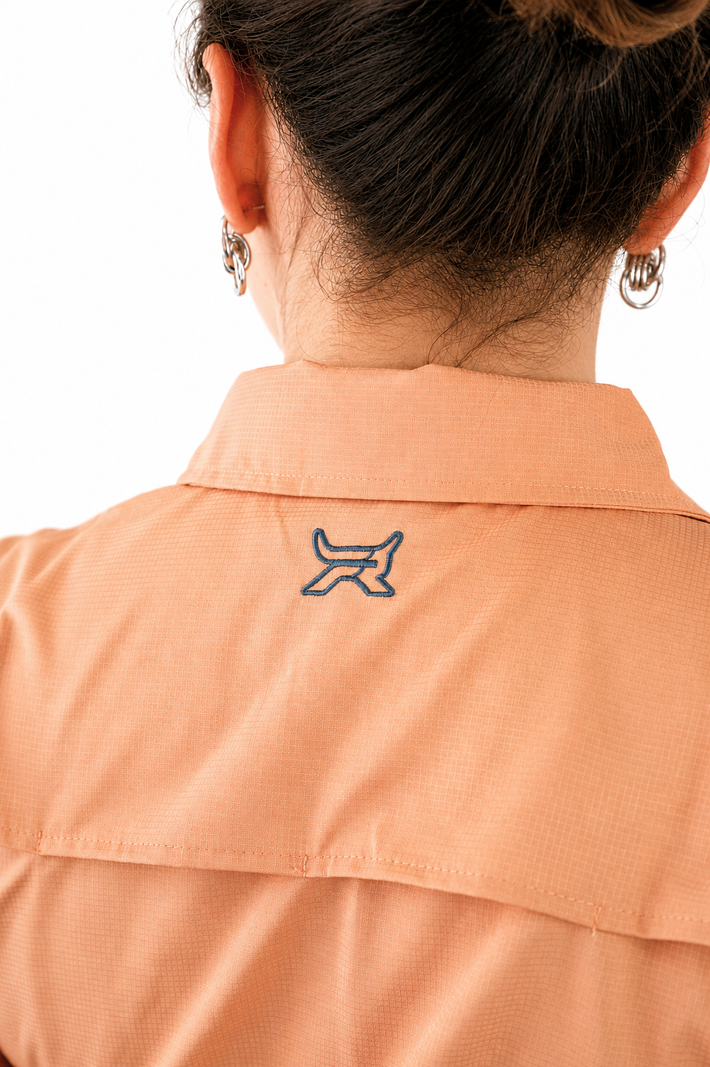 Camisa manga larga salmón Dama KAL13