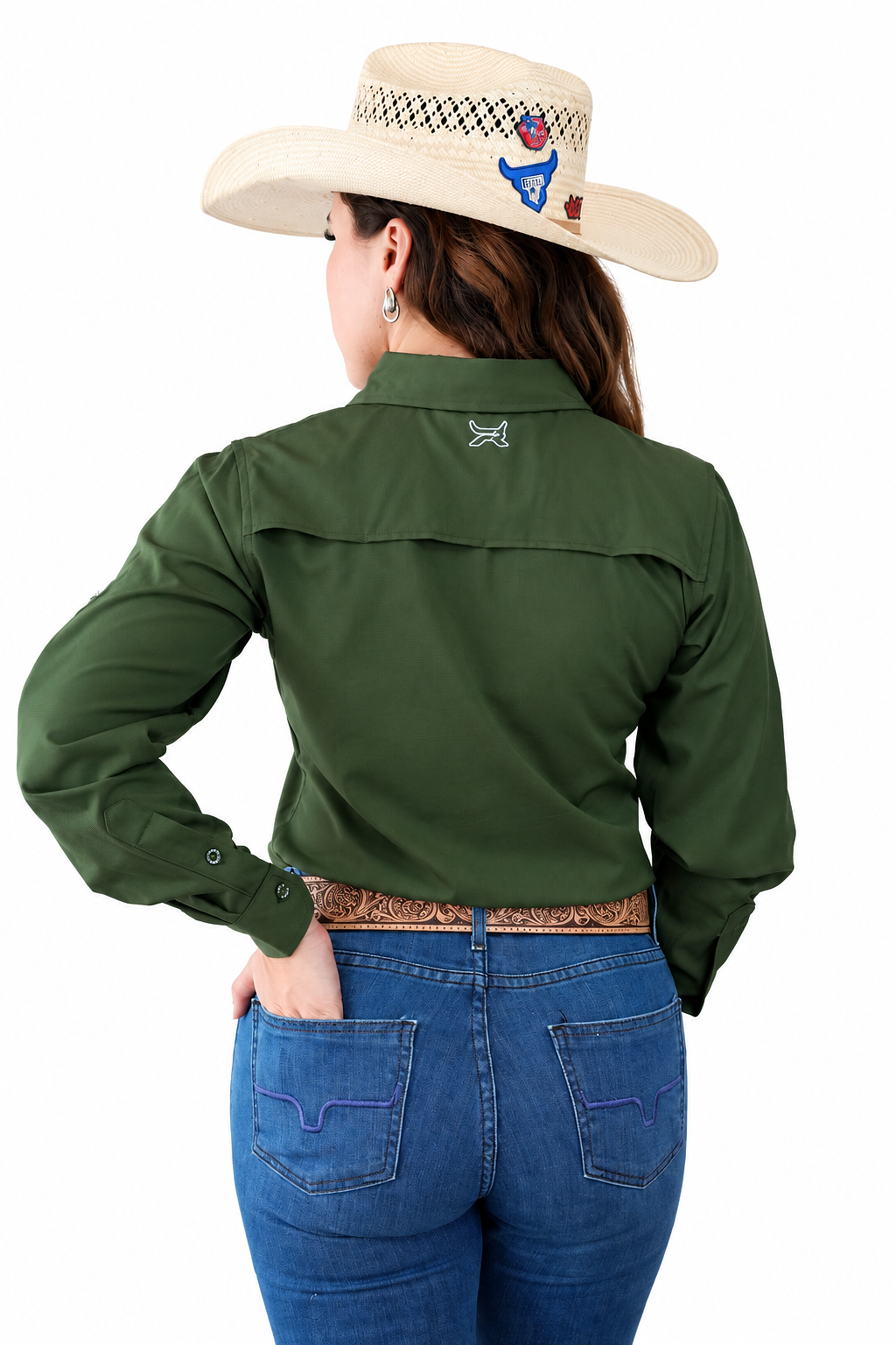 Camisa manga larga verde Dama KAL12