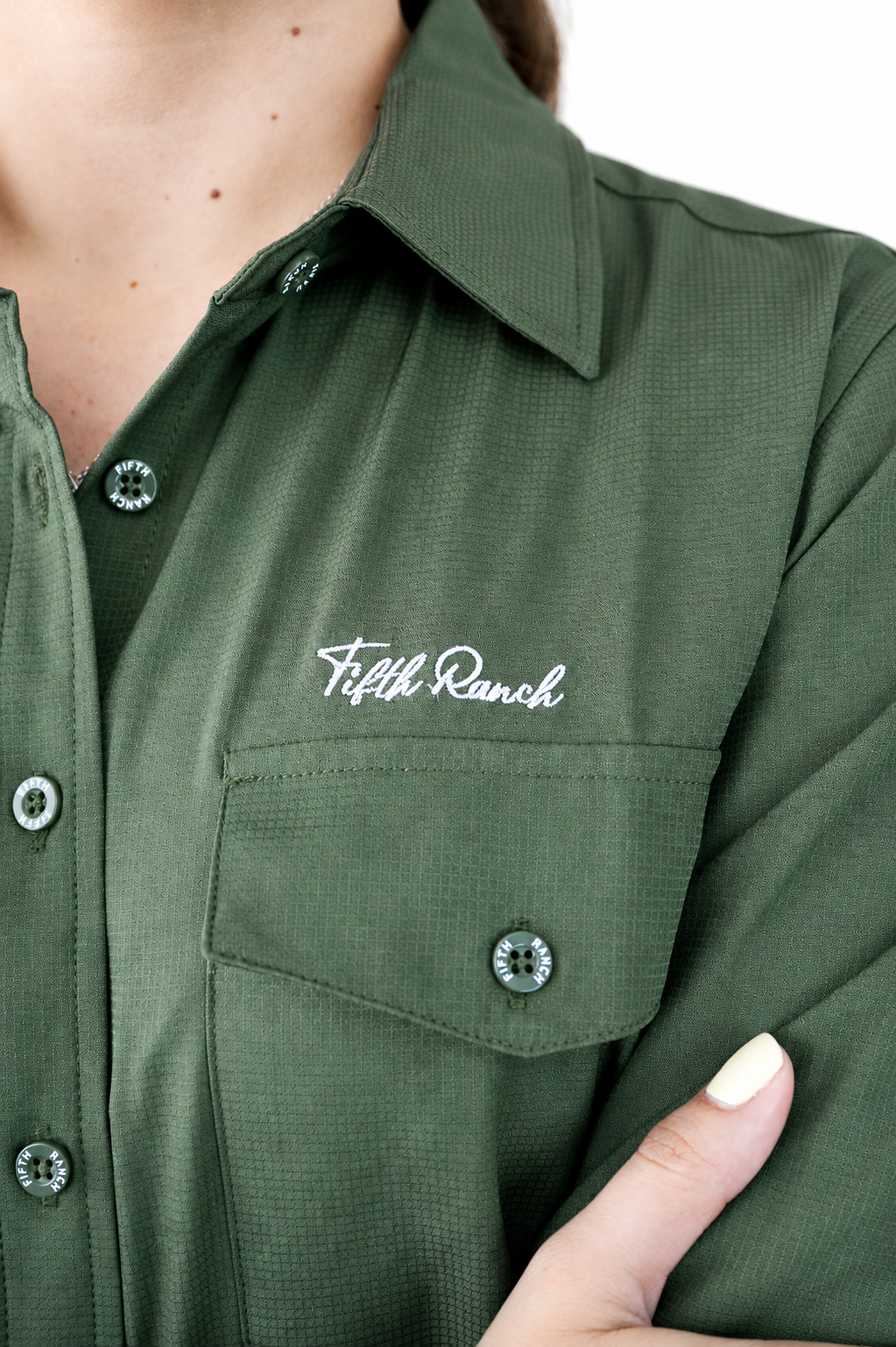 Camisa manga larga verde Dama KAL12