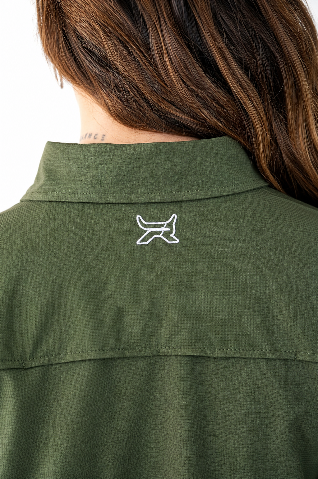 Camisa manga larga verde Dama KAL12