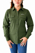 Camisa manga larga verde Dama KAL12