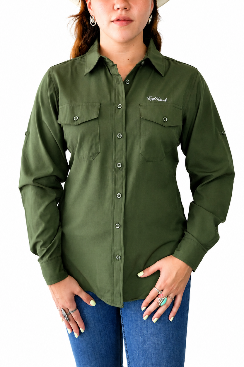 Camisa manga larga verde Dama KAL12